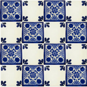 damasco azul azulejo de talavera